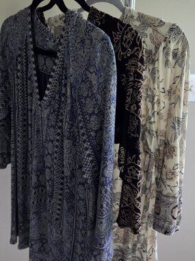 Lucky Brand - Bundle of 3 beautiful tops - light stretchy rayon blend - size 1X